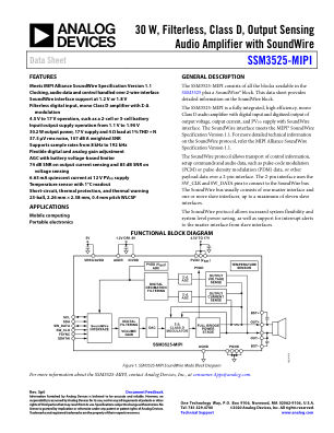 SSM3525-MIPI 数据手册首页