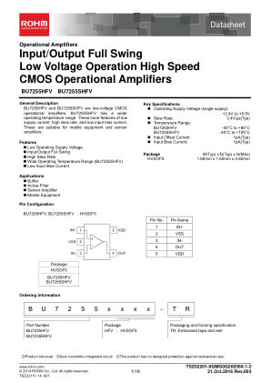 BU7255SHFV datasheet cover page