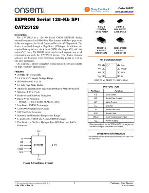 CAT25128 数据手册首页