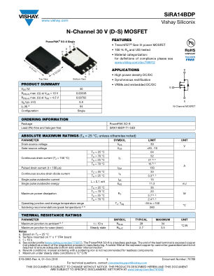 SIRA14BDP 数据手册首页