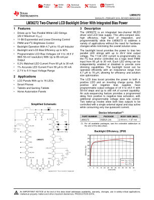 LM36272 datasheet cover page