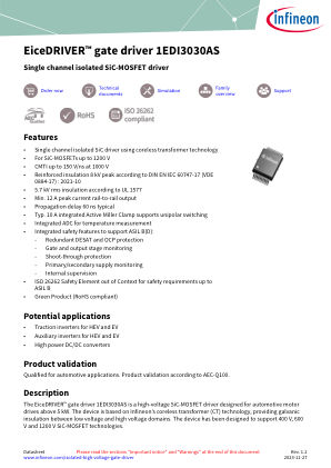 1EDI3030AS datasheet cover page