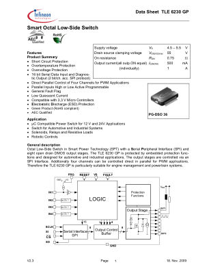 TLE6230GP 数据手册首页