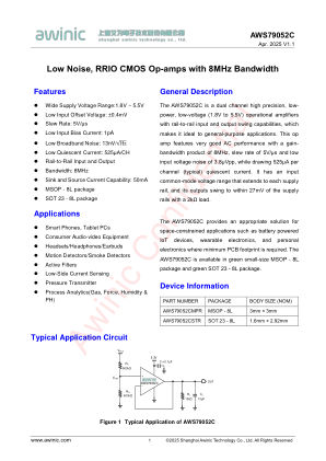 AWS79052C datasheet cover page