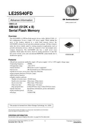 LE25S40FD 数据手册首页