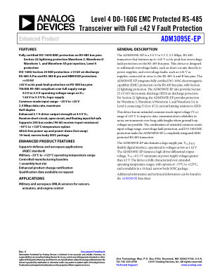 ADM3095E-EP datasheet cover page