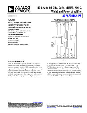 ADPA7001CHIPS 数据手册首页