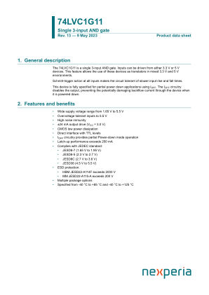 74LVC1G11GX147 datasheet cover page
