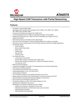 ATA6570-GNQW0 数据手册首页