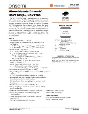 NCV7705 数据手册首页