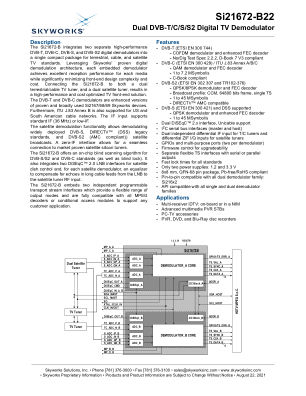 SI21672-B22-GM datasheet cover page