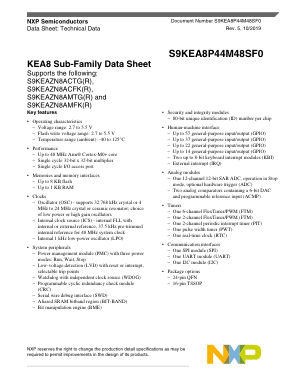 S9KEA8P44M48SF0 数据手册首页