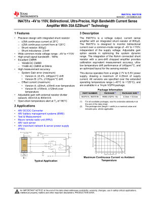 INA751B datasheet cover page
