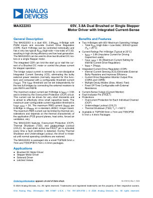 MAX22203 datasheet cover page