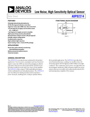 ADPD2214 数据手册首页