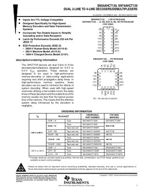 SN74AHCT139 数据手册首页