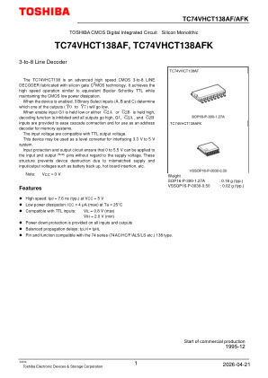 TC74VHCT138AF 数据手册首页