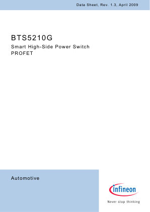 BTS5210G datasheet cover page