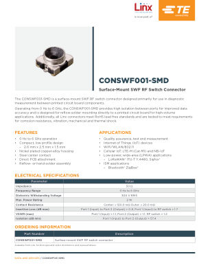 CONSWF001-SMD 数据手册首页