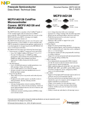 MCF51AG128 数据手册首页
