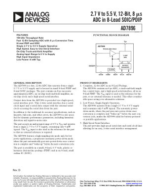AD7896 数据手册首页