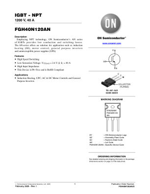 FGH40N120AN 数据手册首页