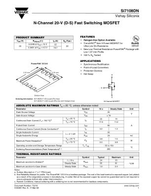 SI7108DN 数据手册首页