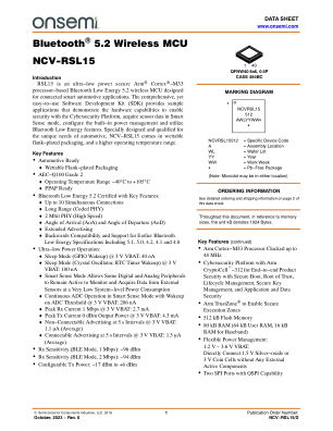 NCV-RSL15 datasheet cover page