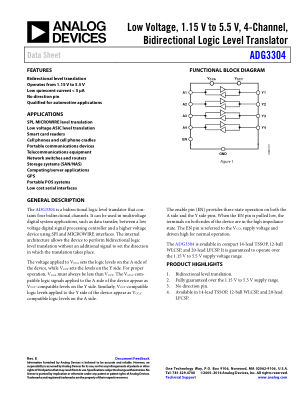 ADG3304 datasheet cover page