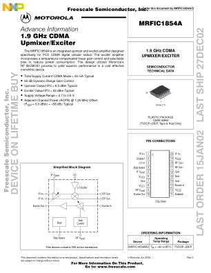 MRFIC1854A 数据手册首页