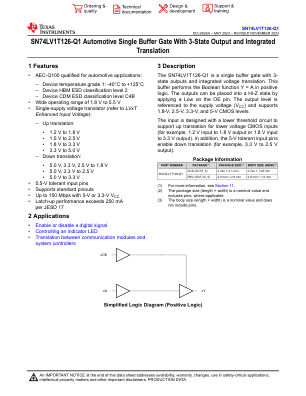SN74LV1T126-Q1 datasheet cover page