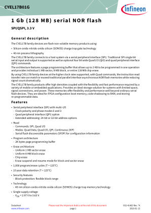 CYEL17B01G-133AZM datasheet cover page