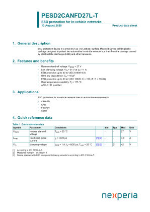 PESD2CANFD27L-TR datasheet cover page