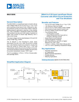 MAX18000 datasheet cover page