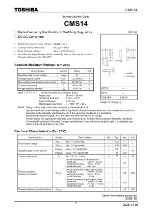 CMS14 datasheet cover page