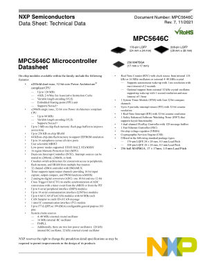 MPC5646C 数据手册首页