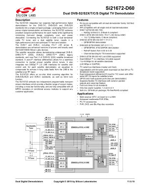 SI21672-D60-GMR datasheet cover page
