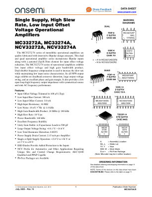 MC33272A datasheet cover page