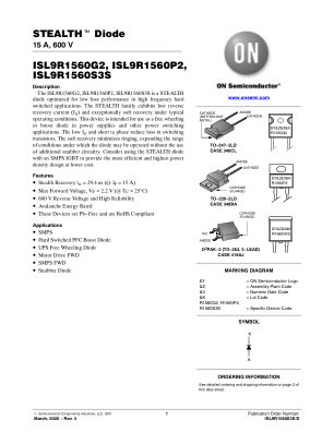 ISL9R1560S3S 数据手册首页