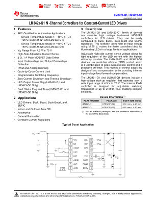 LM3423-Q1 数据手册首页