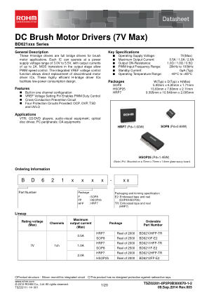 BD6212HFP 数据手册首页
