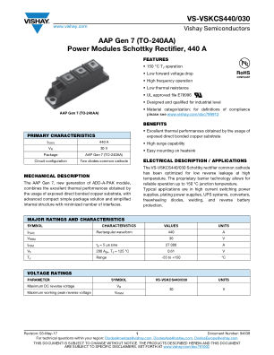 VS-VSKCS440 datasheet cover page
