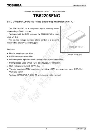 TB62208FNG datasheet cover page
