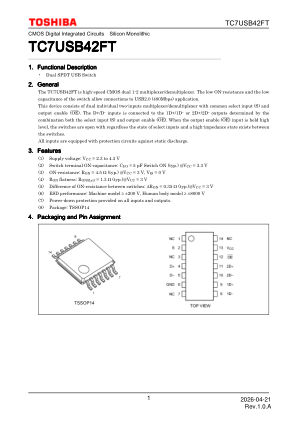 TC7USB42FT datasheet cover page