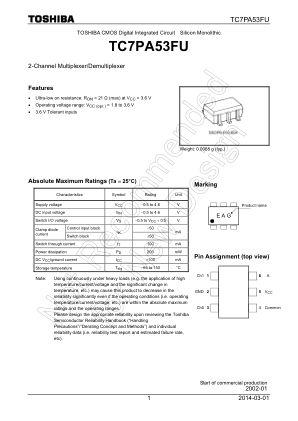 TC7PA53FU 数据手册首页
