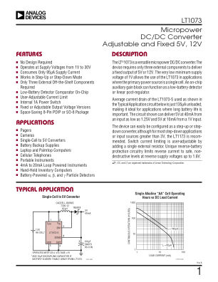 LT1073 datasheet cover page