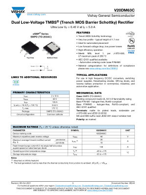 V20DM63C datasheet cover page