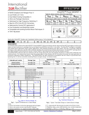IRF8327S datasheet cover page