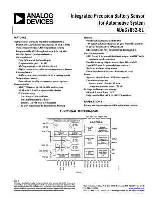 ADUC7032-8L datasheet cover page