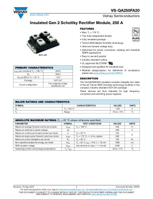 VS-QA250FA20 数据手册首页